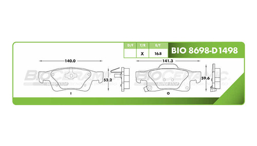 Balatas Traseras Grand Cherokee Durango 2011 Al 2020 - Imagen 2